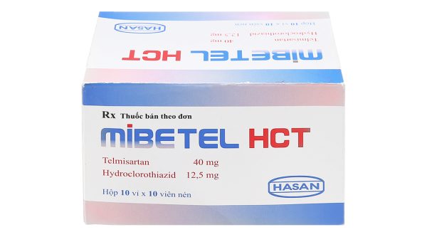 Mibetel HCT 40mg/12.5mg trị tăng huyết áp (10 vỉ x 10 viên)