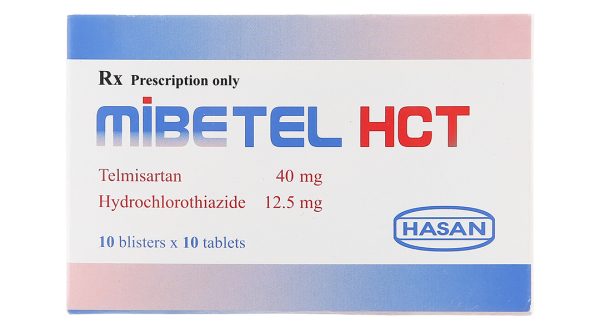 Mibetel HCT 40mg/12.5mg trị tăng huyết áp (10 vỉ x 10 viên)