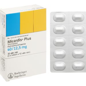 Micardis Plus 40/12.5mg trị tăng huyết áp vô căn (3 vỉ x 10 viên)