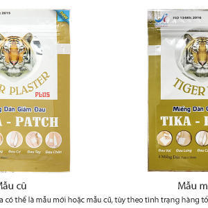 Miếng dán Tika-Patch giảm đau cơ, xương khớp (7cm x 10cm) gói 4 miếng