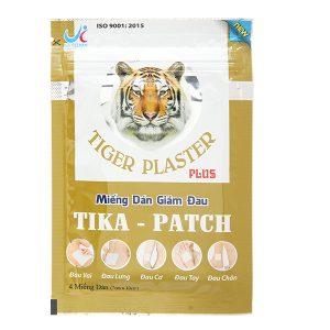 Miếng dán Tika-Patch giảm đau cơ, xương khớp (7cm x 10cm) gói 4 miếng