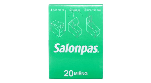 Cao dán Salonpas (6,5cm x 4,2cm) giảm đau, kháng viêm cơ xương (10 hộp x 20 miếng)