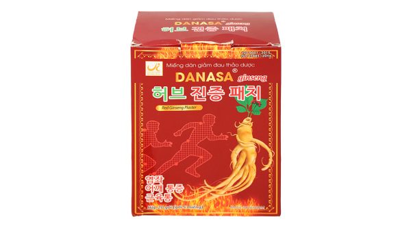 Miếng dán giảm đau thảo dược Danasa ginseng (7.5cm x 10cm) hộp 20 gói x 5 miếng