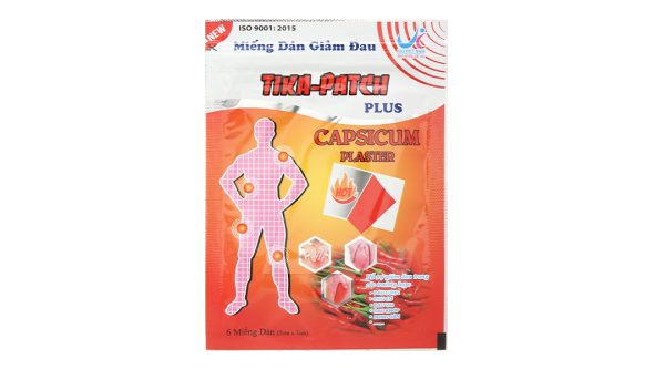Miếng dán Tika-Patch Plus giảm đau cơ xương khớp gói 6 miếng (5cm x 7cm)