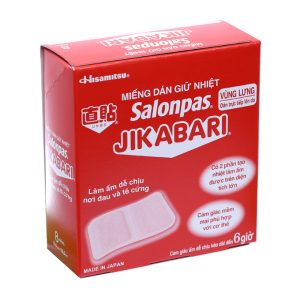 Miếng dán giữ nhiệt Salonpas Jikabari làm ấm, giảm đau (8.4cm x 13cm) (8 gói x 1 miếng)