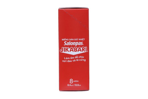 Miếng dán giữ nhiệt Salonpas Jikabari làm ấm, giảm đau (8.4cm x 13cm) (8 gói x 1 miếng)