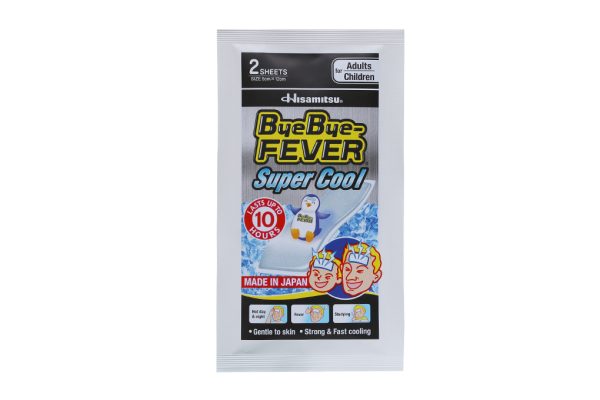 Miếng dán hạ sốt ByeBye Fever Super Cool (5cm x 12 cm) (3 gói x 2 miếng)