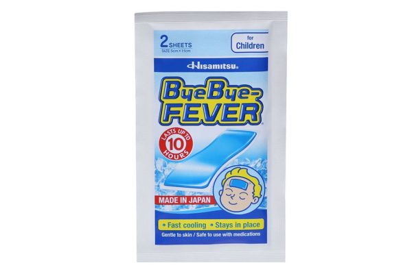 Miếng dán hạ sốt ByeBye Fever cho trẻ em (5cm x 11cm) gói 2 miếng