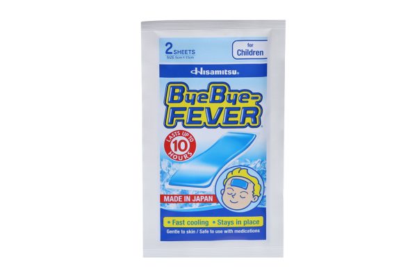 Miếng dán hạ sốt ByeBye Fever cho trẻ em (5cm x 11cm) (8 gói x 2 miếng)