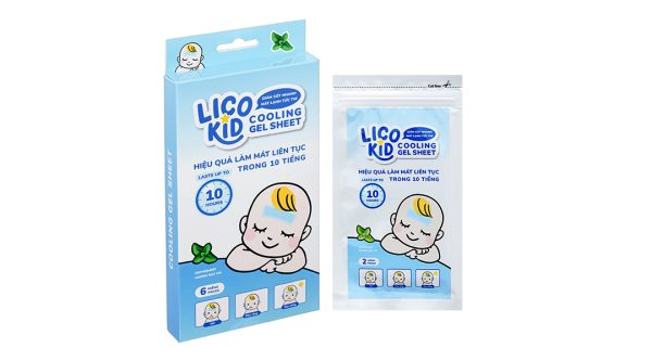 Miếng dán hạ sốt Licokid hương bạc hà (3 gói x 2 miếng)