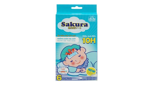 Miếng dán hạ sốt Sakura cho bé (3 gói x 2 miếng)