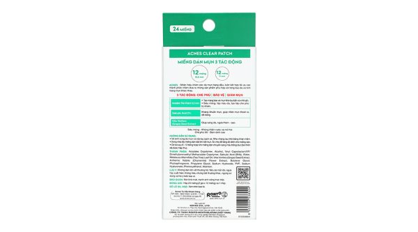 Miếng dán mụn Acnes Clear Patch giúp kháng khuẩn, sạch mụn hộp 24 miếng