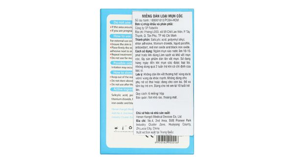 Miếng dán mụn cóc Fobelife giảm đau, kháng viêm hộp 6 miếng