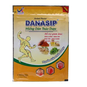 Miếng dán thảo dược Danasip giảm đau cơ xương khớp gói 4 miếng (7.5cm x 10cm)