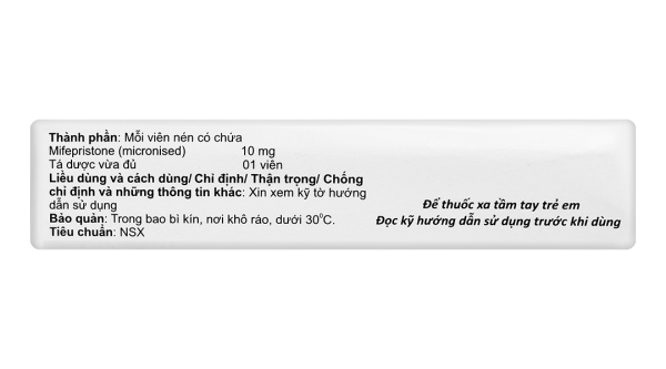 Mife 10 thuốc tránh thai khẩn cấp trong vòng 120 giờ (1 vỉ x 1 viên)