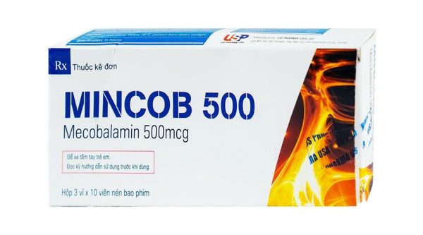 Mincob 500 điều trị và dự phòng thiếu vitamin B12 (3 vỉ x 10 viên)
