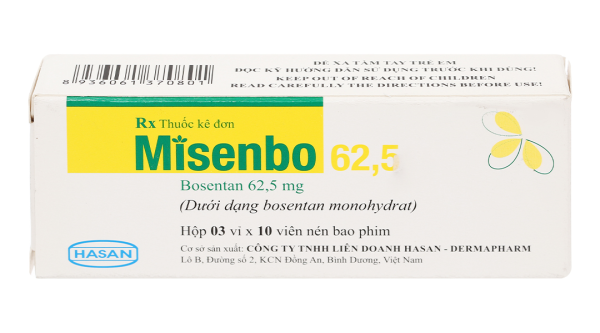 Misenbo 62.5 trị tăng huyết áp (3 vỉ x 10 viên)