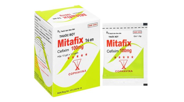 Thuốc bột Mitafix trẻ em 100mg điều trị nhiễm khuẩn (12 gói x 1.5g)