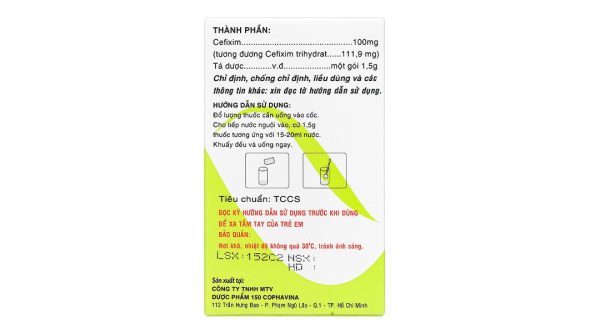 Thuốc bột Mitafix trẻ em 100mg điều trị nhiễm khuẩn (12 gói x 1.5g)