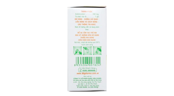 Thuốc bột Mitux 200mg làm tan đàm trong bệnh lý hô hấp (24 gói x 1.5g)