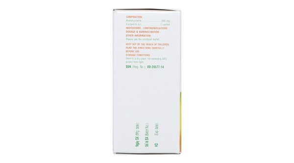Thuốc bột Mitux 200mg làm tan đàm trong bệnh lý hô hấp (24 gói x 1.5g)