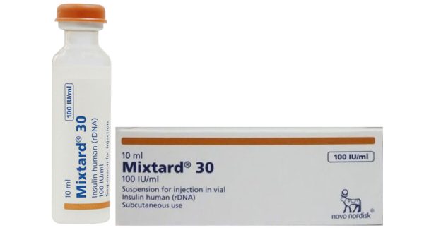 Hỗn dịch tiêm Mixtard 30 100IU/ml trị đái tháo đường lọ 10ml