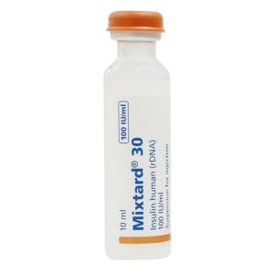 Hỗn dịch tiêm Mixtard 30 100IU/ml trị đái tháo đường lọ 10ml