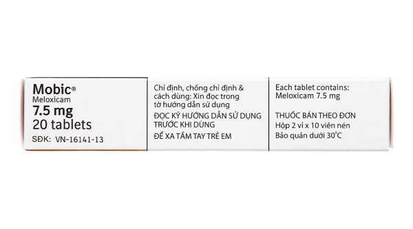 Mobic 7.5mg giảm đau, kháng viêm xương khớp (2 vỉ x 10 viên)