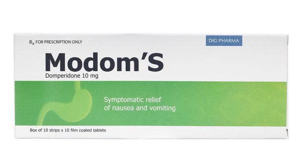Modom's 10mg trị triệu chứng nôn và buồn nôn (10 vỉ x 10 viên)