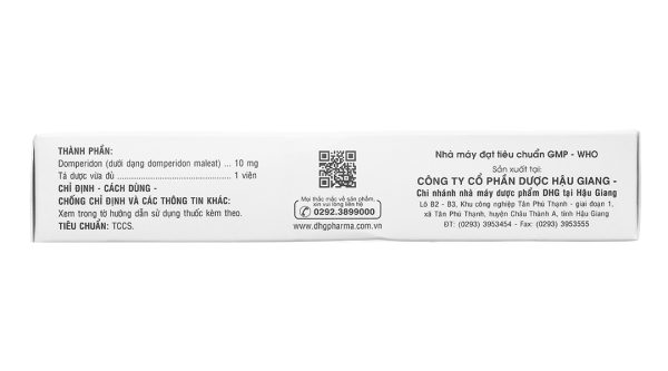 Modom's 10mg trị triệu chứng nôn và buồn nôn (10 vỉ x 10 viên)