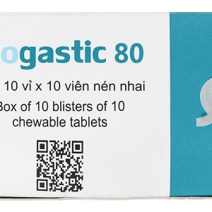 Viên nhai Mogastic 80 trị đầy hơi, khó tiêu (10 vỉ x 10 viên)