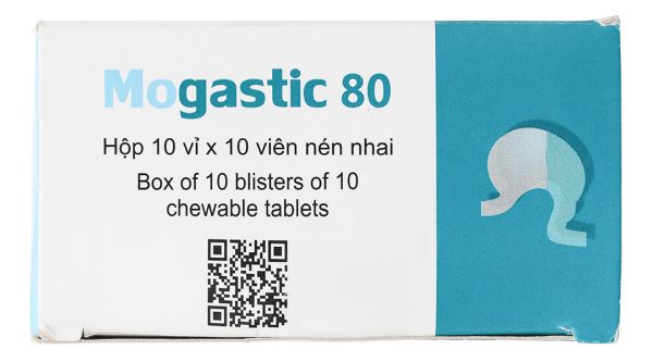 Viên nhai Mogastic 80 trị đầy hơi, khó tiêu (10 vỉ x 10 viên)