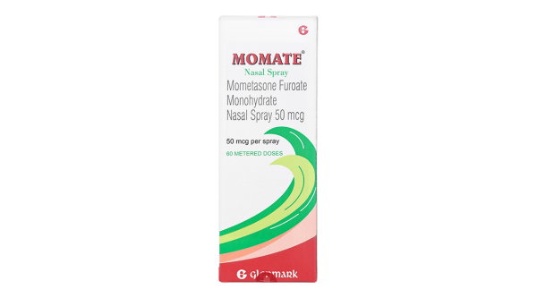 Hỗn dịch xịt mũi Momate Nasal Spray 50mcg trị viêm mũi dị ứng chai 60 liều
