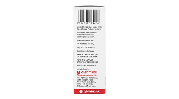 Hỗn dịch xịt mũi Momate Nasal Spray 50mcg trị viêm mũi dị ứng chai 60 liều