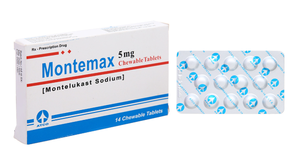 Viên nhai Montemax 5mg trị hen phế quản mãn tính (1 vỉ x 14 viên)