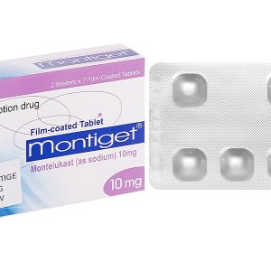 Montiget 10mg phòng và trị hen suyễn (2 vỉ x 7 viên)