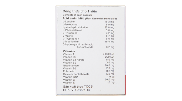 Moriamin Forte bổ sung acid amin và vitamin (10 vỉ x 10 viên)