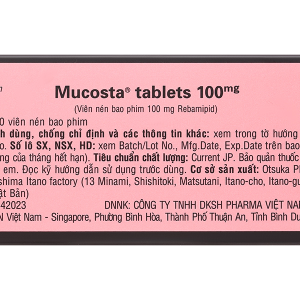 Mucosta Tablets 100mg trị viêm loét dạ dày (10 vỉ x 10 viên)