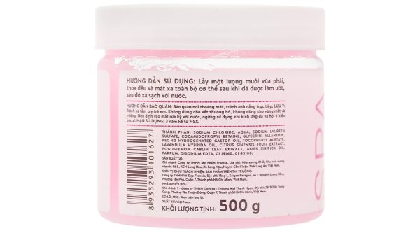 Muối tắm Felina dầu hoa oải hương làm sạch, tẩy tế bào chết hũ 500g
