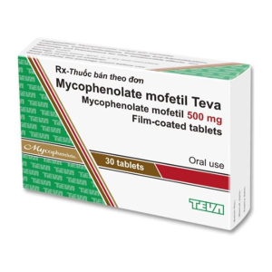 Mycophenolate mofetil Teva 500mg dự phòng thải ghép cấp tính (3 vỉ x 10 viên)