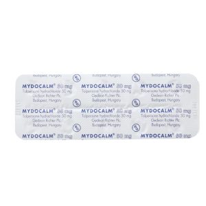 Mydocalm 50mg trị co cứng cơ sau đột quỵ (3 vỉ x 10 viên)
