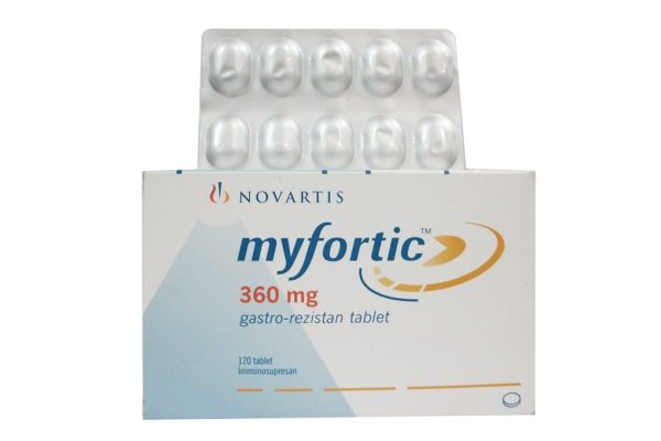 Myfortic 360mg dự phòng thải loại mảnh ghép cấp tính (12 vỉ x 10 viên)