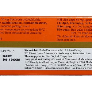 Myonal 50mg cải thiện các triệu chứng tăng trương lực cơ (3 vỉ x 10 viên)