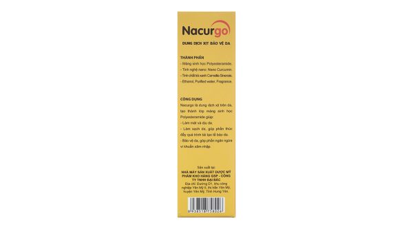 Dung dịch xịt Nacurgo bảo vệ, tái tạo da, ngừa vi khuẩn chai 30ml
