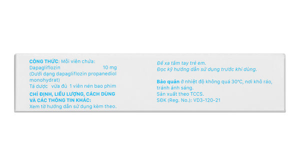 Nady-Dapag 10 trị đái tháo đường tuýp 2 (3 vỉ x 10 viên)