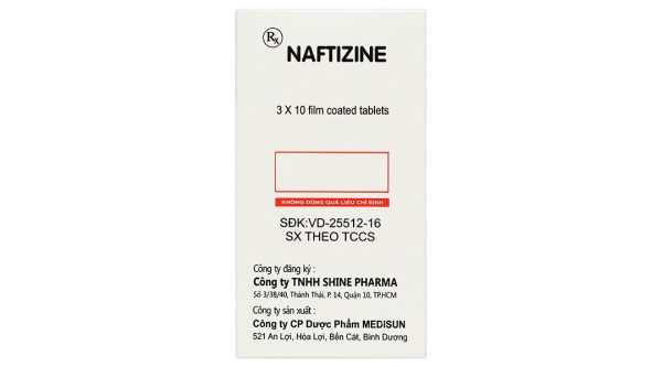 Naftizine 200mg điều trị viêm động mạch tắc nghẽn mãn tính chi dưới (3 vỉ x 10 viên)