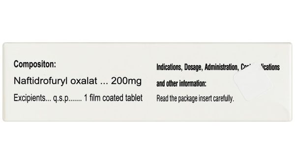 Naftizine 200mg điều trị viêm động mạch tắc nghẽn mãn tính chi dưới (3 vỉ x 10 viên)