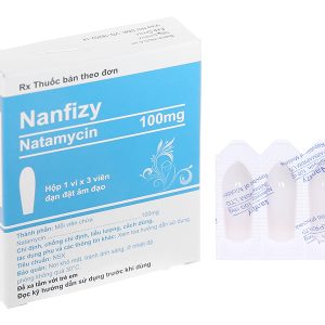 Viên đặt âm đạo Nanfizy 100mg trị và dự phòng nhiễm nấm âm hộ, âm đạo (1 vỉ x 3 viên)