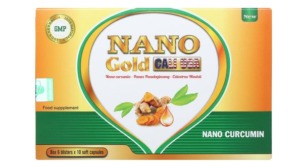 Nano Gold New Cali USA hỗ trợ giảm viêm loét dạ dày hộp 60 viên