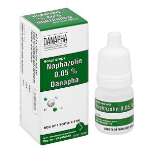 Thuốc nhỏ mũi Naphazolin 0.05% Danapha giảm nghẹt mũi, sung huyết mũi lọ 5ml
